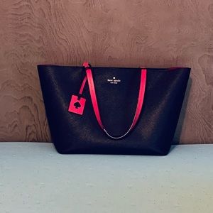 Navy & Pink Kate Spade Large Tote Handbag Purse